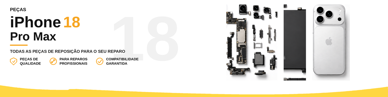 Peças iPhone 18 Pro Max | Telas e Baterias