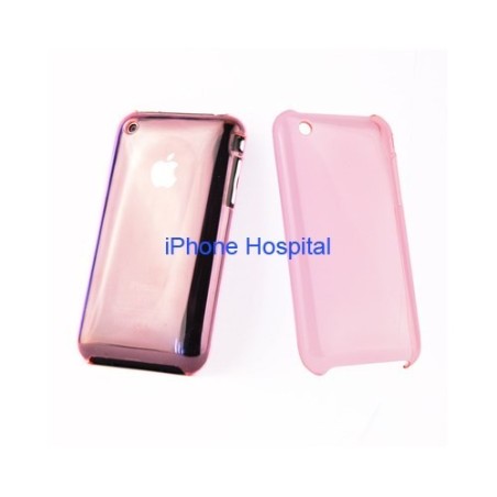 Étui transparent de couleur rose pour iPhone 3G/3GS - 1