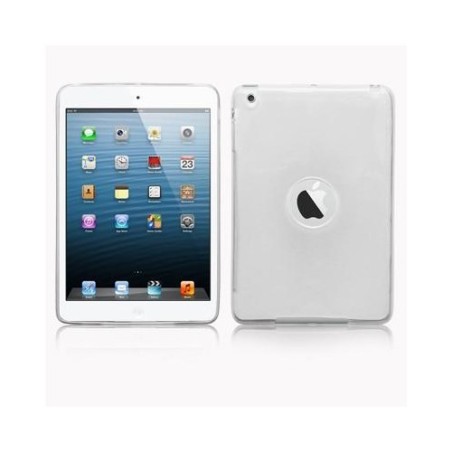 Capa de silicone semi-rígida para iPad Mini transparente branco - 1