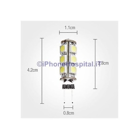 Bombilla LED G4 2W 13x5050 6000-6500K Blanco Natural Maíz 12V - 1