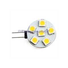G4 2-6x5050 2,5W SMD 60-70lm 2800-3200K bombilla de luz blanca cálida (12v) - 1