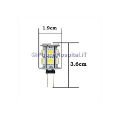 Bombilla LED G4 de 2,6 W - luz blanca cálida con 13 LED (12V cc)