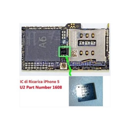 Chip de Recarga para Placa Mãe iPhone 5G U2 1608A1 IC Carregador de Energia Carrega - 1