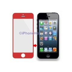 Vetro per Apple iPhone 5/5C color Rosso - 3