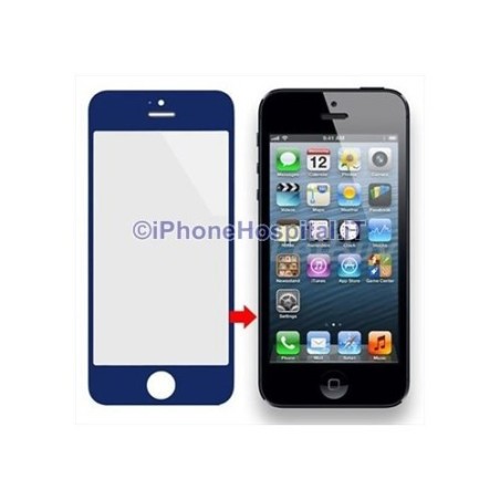 Vetro per Apple iPhone 5/5C color Blue - 3