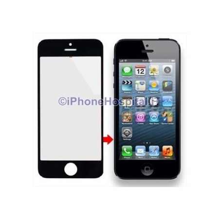 Vetro per Apple iPhone 5/5S/5C color Nero - 3