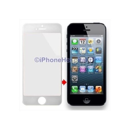 Vetro per Apple iPhone 5/5S/5C color Bianco - 3