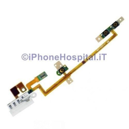 Flat Flex Power Button ON OFF Power Jack Audio Headphone White for iPod Nano 6 - 1