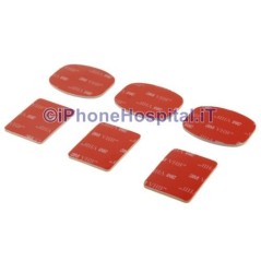 6 3M ST-14 Adhesivos de base curva plana para Gopro Hero 1-2-3-4-5 - 3 cámaras