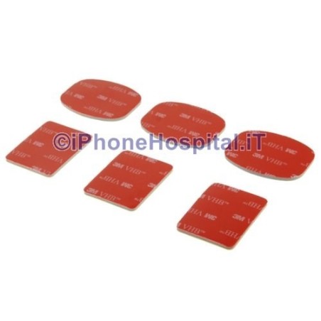 6 3M ST-14 Adhesivos de base curva plana para Gopro Hero 1-2-3-4-5 - 3 cámaras