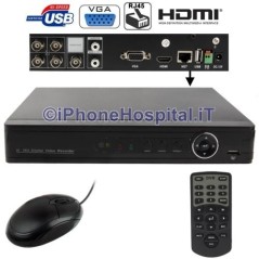 grabador de vídeo digital DVR 4CH H.264, compatible con VGA / HDMI / RJ45 NET / USB - 1