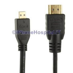 Cable HDMI Micro D para Gopro Hero3 Edición Negro, Blanco y Plata