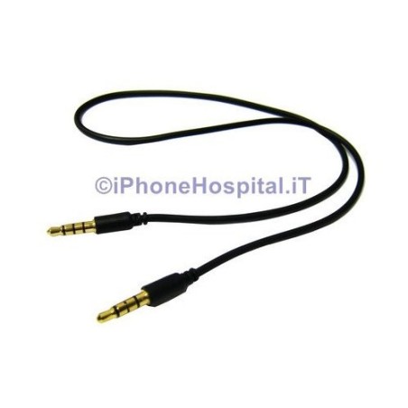 3.5mm Cable de audio jack estéreo macho / macho 50 cm Negro - 1