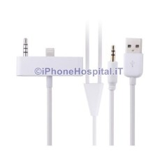 Iluminación Transferencia de datos Cable de carga con Aux 3.5mm iPhone 5 / 5S / 5C - 1