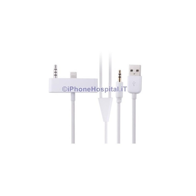 Lighting Data Transfer Charging Cable with Aux 3.5mm iPhone 5 / 5S / 5C - 1 Lighting Data Transfer Charging Cable with Aux 3.5mm iPhone 5 / 5S / 5C - 1