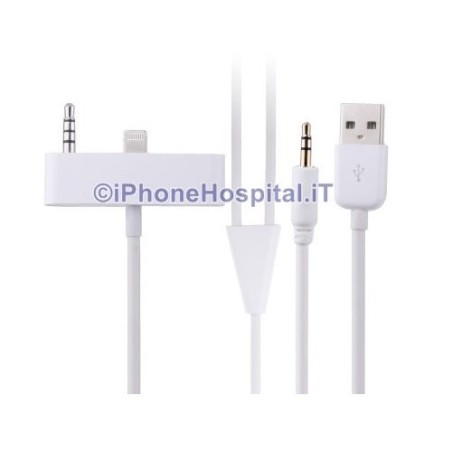 Lighting Data Transfer Charging Cable with Aux 3.5mm iPhone 5 / 5S / 5C - 1