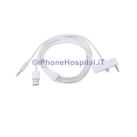 Lighting Data Transfer Charging Cable with Aux 3.5mm iPhone 5 / 5S / 5C