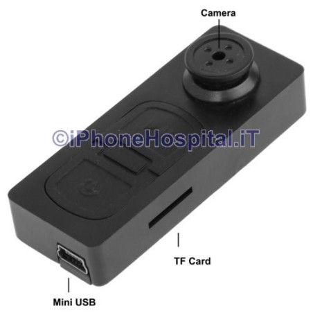 480P Button Spy Camera with Vibration