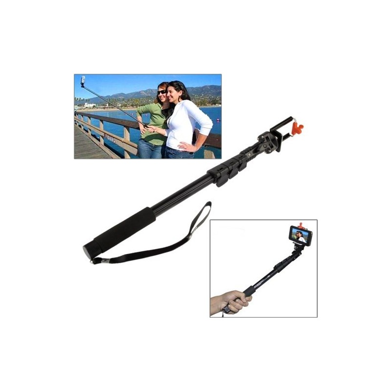 125cm Extendable Selfie Pole Retractable Monopod & Adapter for GoPro Hero - 2 125cm Extendable Selfie Pole Retractable Monopod & Adapter for GoPro Hero - 2