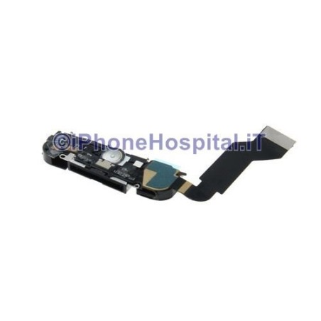 Connetore Dock Assemblato per iPhone 4S Nero - 5