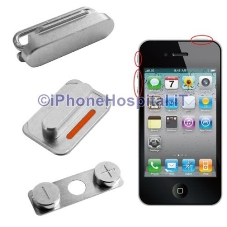 Kit Tasti Volume Mute e ON OFF iPhone 4S - 2