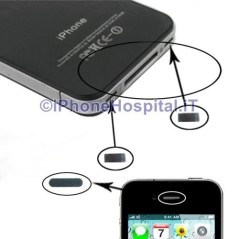 Conjunto completo de protetor de poeira de 3 peças para iPhone 4S - 2