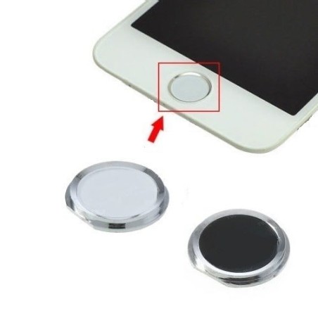 Tasto Home Bianco cornice Silver iPhone 4S Imitazione 5S - 3