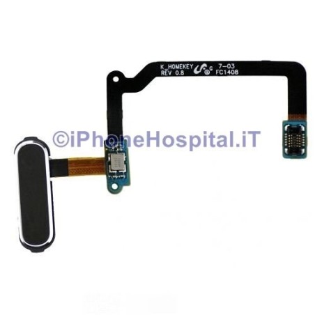 Botão Home Preto com Flat para Samsung mod. Galaxy S5 i9600 G900F