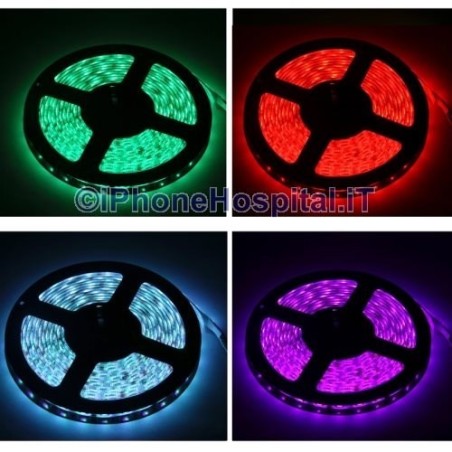 bande de 5 mètres 300 Led SMD 5050 IP65 RGB 16 Couleurs + Alimentation Eu - 1