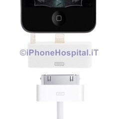 Adaptateur audio 8 broches vers 30 broches pour iPhone 5 couleur blanc