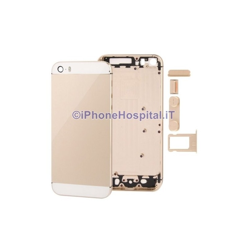 Coque arrière dorée transparente pour iPhone 5S - 1 Coque arrière dorée transparente pour iPhone 5S - 1