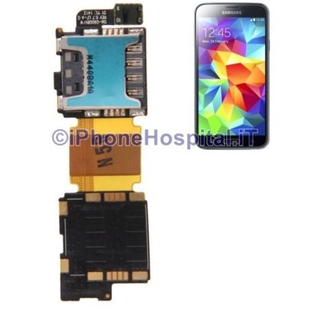 Samsung Lecteur de carte Sim pour Galaxy S5 i9600 G900F - 1