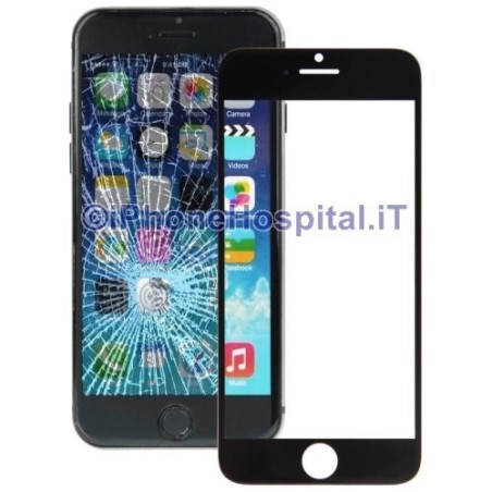 Vetro per Apple iPhone 6 color Nero 4.7\" - 3