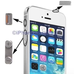 Volume Mute e ON OFF per Apple iPhone 5S Silver - 2