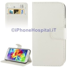 Custodia per Samsung Galaxy S5 G900 con Supporto Carte di Credito colore Bianco - 2