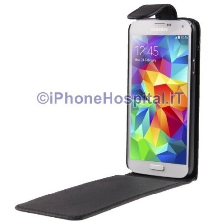 Custodia Verticale per Samsung Galaxy S5 / G900 colore Nero - 4