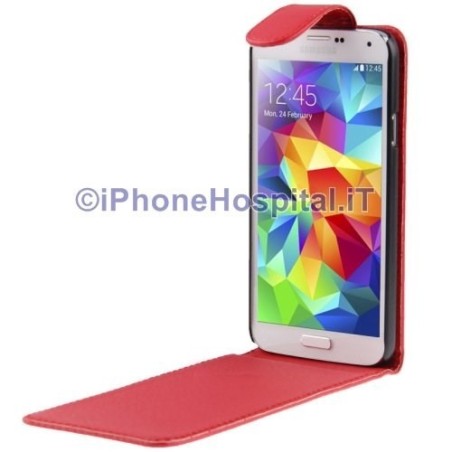 Samsung Funda vertical para Galaxy S5 / G900 color Rojo - 4