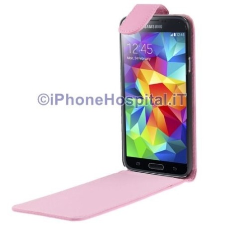 Custodia Verticale per Samsung Galaxy S5 / G900 colore Rosa - 4