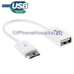 OTG Cable for Samsung Galaxy S5 / G900 Note III / N9000 White - 2