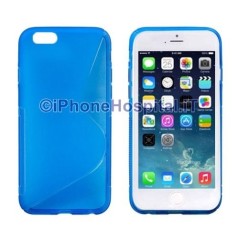 Coque de protection TPU bleue transparente pour iPhone 6 4.7 \" - 2
