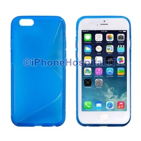 Coque de protection TPU bleue transparente pour iPhone 6 4.7 \" - 2