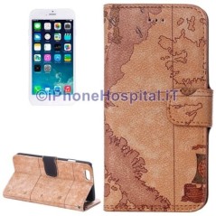 Custodia Orizzontale con Slot Carte di Credito color Caffe per iPhone 6 4,7\" - 2