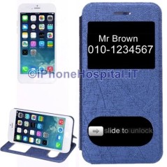 Custodia Orizzontale con Doppia Apertura Frontale color Blue per iPhone 6 4,7\" - 2