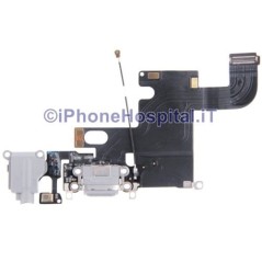 Connettore Ricarica Jack Cuffie Microfono Flat Antenna Grigio iPhone 6 - 2