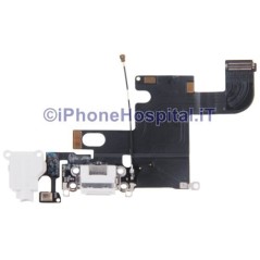 Connettore Ricarica Jack Cuffie Microfono Flat Antenna Colore Bianco iPhone 6 - 2