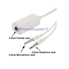 3.5mm 3.5mm 3.5mm Adaptador hembra a macho Mic + macho Jack - 1