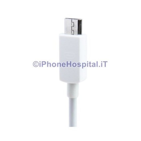 Cable de conexión micro USB blanco 3 m
