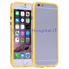 Custodia Bumper Trasparente Giallo per Apple iPhone 6 Plus e 6S Plus - 1