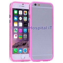 Cobertura Bumper Transparente Magenta para Apple iPhone 6 Plus e 6S Plus - 4