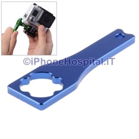 Clé en métal pour GoPro Hero 3+ / 3 / 2 Bleu - 3